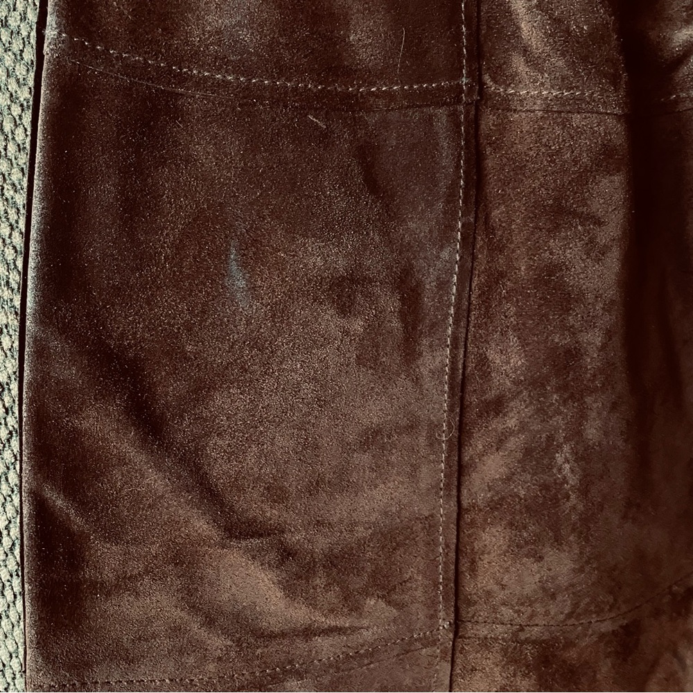 HP Suede VTG Gap Skirt Chocolate Brown Women’s 8 - Picture 6 of 6
